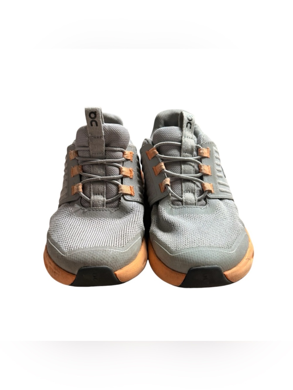 On Running kids Sneakers in Light Gray with Orange Sole - Picture 3 of 5